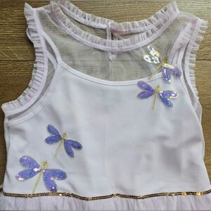 LILT Big Girls Sleeveless Lavendar Purple Sequins Tulle Dress Plus Size 14.5